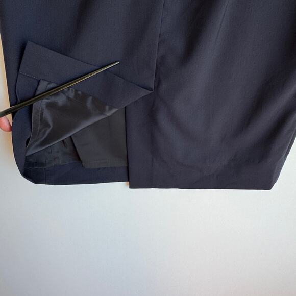 J Crew 365 Italian Wool Office Siren Skirt Sz 00 Navy Blue Professional Career - Picture 6 of 16